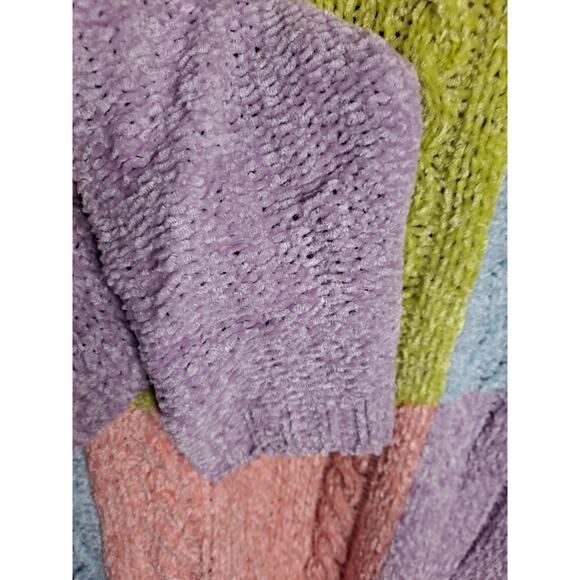 Samantha Taylor Women's Acrylic Colorblock Crew Neck Long Sleeve Sweater Size L‎ - Picture 6 of 7